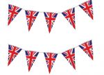 Union Jack Rayon Triangle Bunting Large Flags 20ft 6 Meters Long