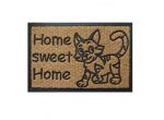 Cat Home Sweet Home Rubber & Coir Door Mat - 40cm x 60cm - Besp-oak