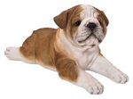 Laying Bulldog Puppy - Lifelike Garden Ornament - Indoor or Outdoor - Real Life Vivid Arts