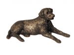 Labrador Dog Lying Cold Cast Bronze Ornament - Edward - Frith Sculpture