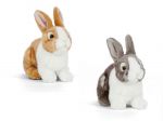 Pet Rabbit Plush Soft Toy - 18cm - Living Nature - 2 Colours