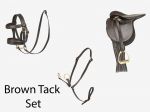 Lemieux Mini Toy Pony Accessories - Leather Saddle, Bridle & Martingale Set Brown