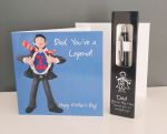 Father's Day Card & Pen Gift - Dad Legend no 1 Fix Everything
