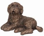 Labradoodle Dog Cold Cast Bronze Small Ornament - Koko - Frith Sculpture