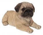 Pug Fawn Laying Puppy Dog - Lifelike Ornament Gift - Indoor or Outdoor - Pet Pals Vivid Arts