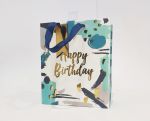 Happy Birthday Paint Splash Gift Bag - Medium 25cm x 21.5cm x 10cm
