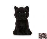 Black Bombay Kitten Cat Plush Soft Toy - 16cm - Living Nature