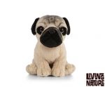 Pug Fawn Puppy Dog Plush Soft Toy - 16cm - Living Nature