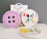 Handy Button Shaped Sewing Kit with 15 items Gift Set - Free Gift Bag 