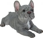 Blue French Bulldog Laying Puppy Dog - Lifelike Ornament Gift - Indoor Outdoor - Pet Pals