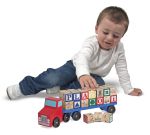 Melissa & Doug Alphabet Truck Wooden Push Along Toy 