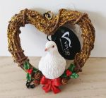 Dove Bird Heart Resin Christmas Tree Decoration Vivid Arts