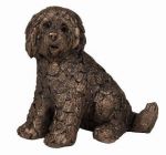 Labradoodle Dog Cold Cast Bronze Miniature Ornament - Shorty - Frith Sculpture