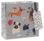 Tails & Whiskers Dog Small Gift Bag - Grey - Glick 14x14x6cm