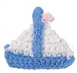 Set of 3 Sailing Boat Crochet Magnet Party Favour 