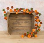 Velvet Pumpkin Garland - 150cm - Autumn - Floralsilk
