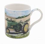 Green John Deere Vintage Tractor Fine China Mug - Boxed