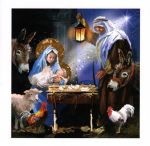 Luxury Christmas Cards Pack - 10 Cards Nativity - Around the Manger - Ling Design