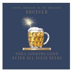 Birthday Card - Brother - Beer Cheers - Inksmith Ling Design