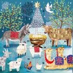 Advent Calendar Card - Nativity Around The Manger - Ling Design
