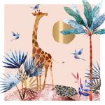 Greetings Card - Giraffe Safari Nights - Luanda Ling Design