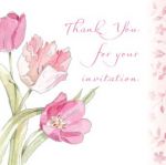 Acceptance Card - Thank You - Pink Tulips - Ling Design