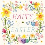 Easter Card - Pack of 5 - Happy Easter - Floral - Ling Design