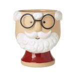 Christmas Santa With Glasses Plant Pot Decoration - Heaven Sends
