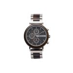 Iris Sandalwood Wood Brown Silver Mens Watch - Botanica 