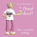 Birthday Card - Great Aunt Cupcake - One Lump Or Two