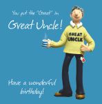Birthday Card - Great Uncle Tea - One Lump Or Two