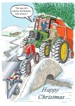 Christmas Card Pack - 6 Cards - Tractor Late For Nativity - Funny - Gift Envy