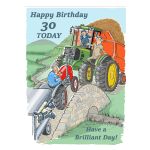 30th Birthday Card - Age Over Beauty - Farm Tractor - Funny Gift Envy