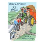 75th Birthday Card - Age Over Beauty - Farm Tractor - Funny Gift Envy