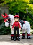Lemieux Toy Pony Chloe & Coco Set Chilli Red Pad Hood Grafter Black Saddle Bridle