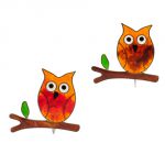 Owl Suncatcher Sat on Tree Branch