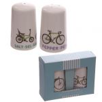 Bicycle Design Retro Rides Porcelain Salt & Pepper Set