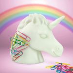 Unicorn Magnetic Stationary Paperclip Holder 