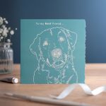 Birthday Card Open - Best Friend - Labrador Dog