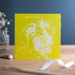 Get Well Soon Card - Scruffy Terrier Dog