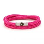 Hot Pink Double Rope Bracelet Steel Clasp - Boing