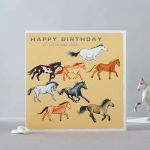 Happy Birthday Card - Horses - In your stride 