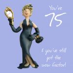 75th Female Birthday Card - Wow Factor One Lump Or Two