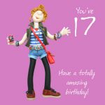17th Female Birthday Card -Totally Amazing Birthday! One Lump Or Two 