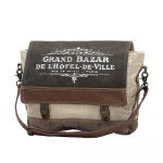 Grand Bazar Canvas & Leather Messenger Bag