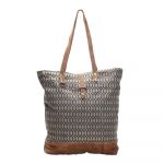 Honey Bee Canvas & Leather Tote Shopper Handbag