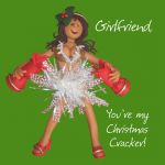Christmas Card - Girlfriend Christmas Cracker - Funny Humour One Lump Or Two