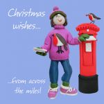 Christmas Card - From Across the Miles - Funny Humour One Lump Or Two
