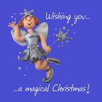 Christmas Card - Magical Fairy - Funny Humour One Lump Or Two