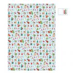 Christmas Animals Design Gift Wrapping Paper Sheet & Tag